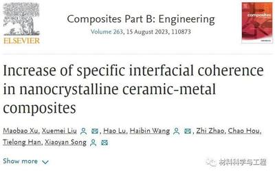 北京工業(yè)大學(xué)硬質(zhì)合金:提高納米晶陶瓷/金屬?gòu)?fù)合材料界面共格性的新途徑